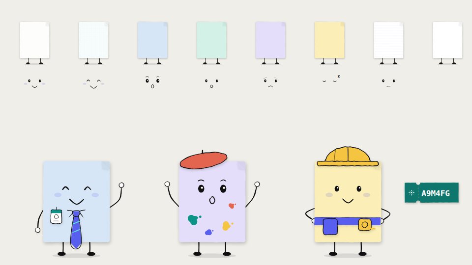 The character as parts: bodies in paper stocks, faces, arm poses and outfits